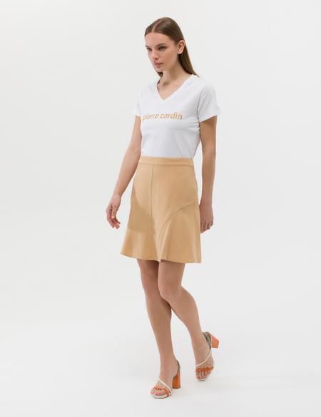 Bej A Kesim Dokuma Etek - 50262592016