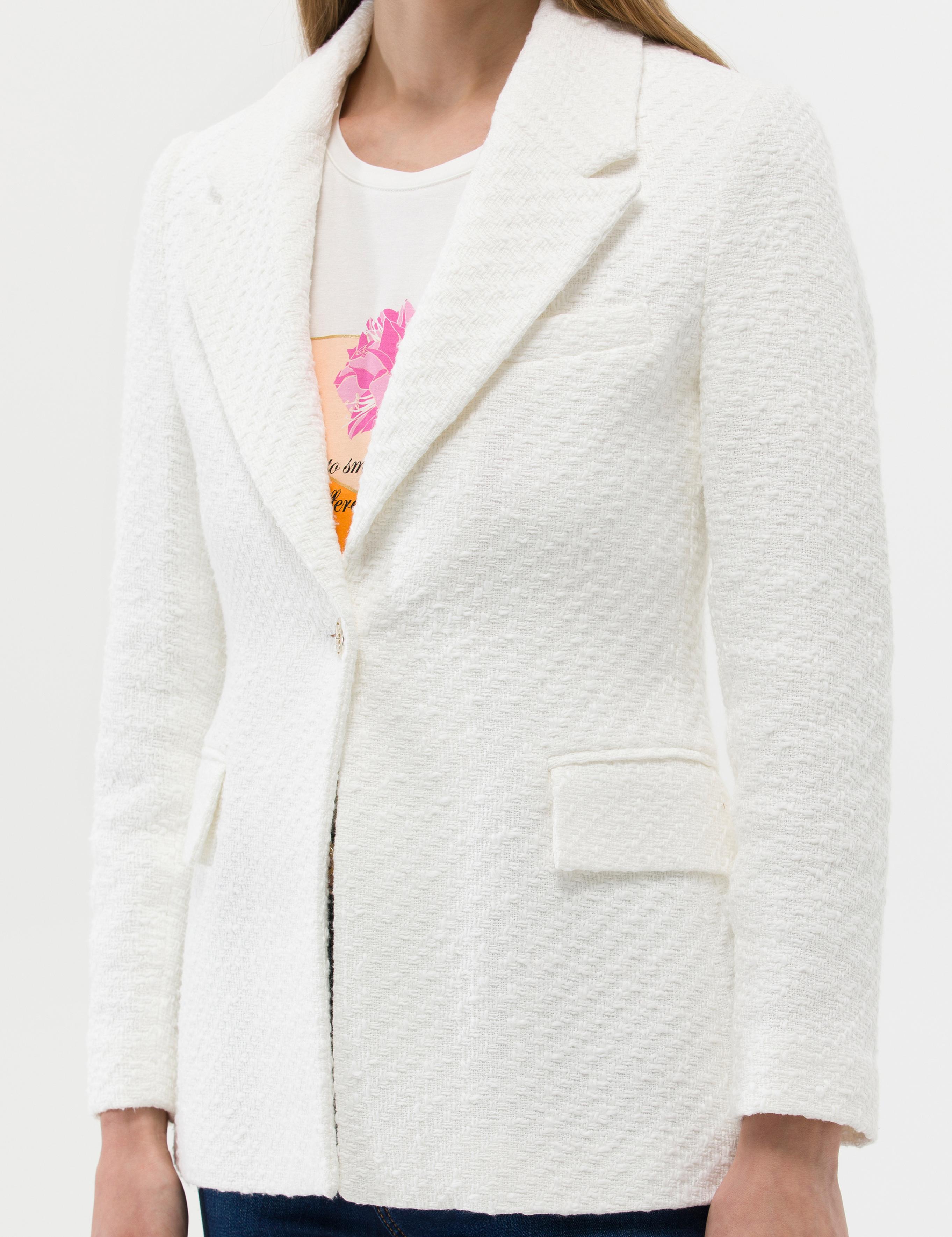 Beyaz Tüvit Blazer Ceket