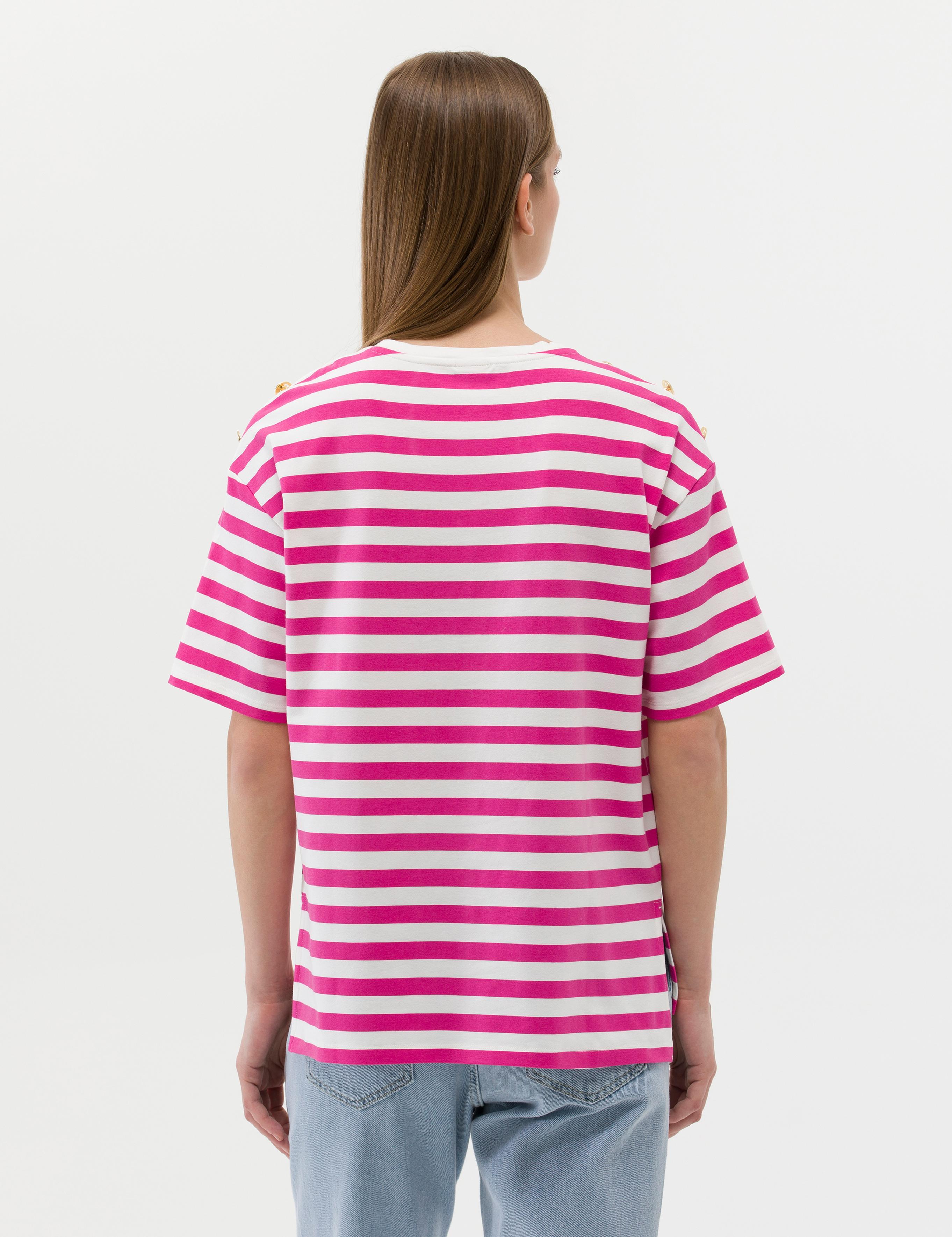 Fuşya Comfort Fit Tişört