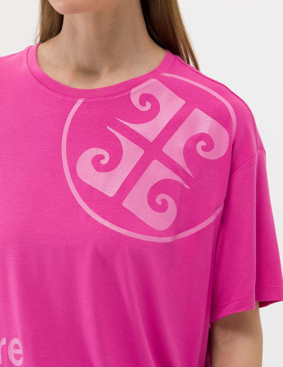 Fuşya Comfort Fit Tişört