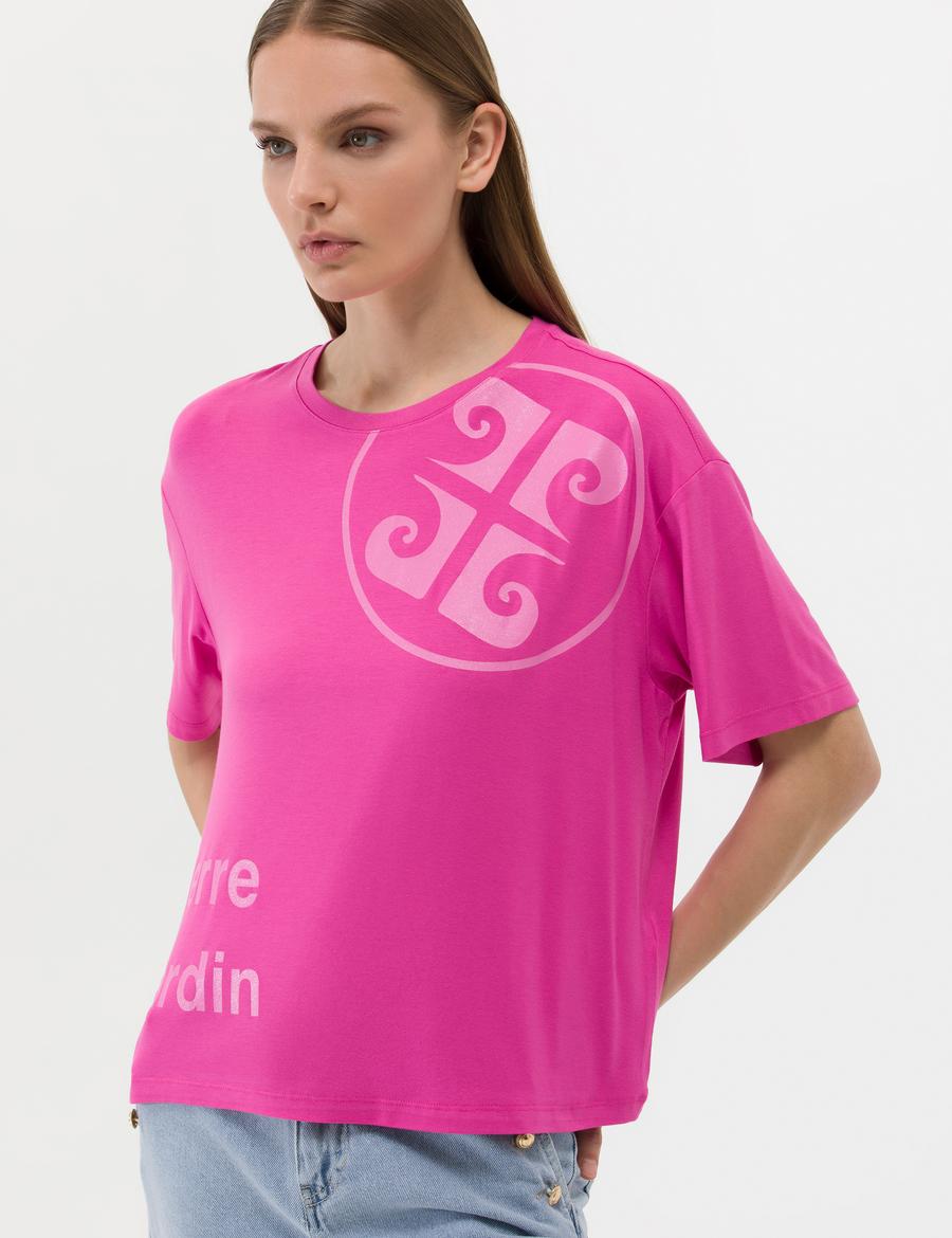 Fuşya Comfort Fit Tişört