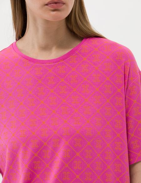 Fuşya Comfort Fit Tişört - 50263418026