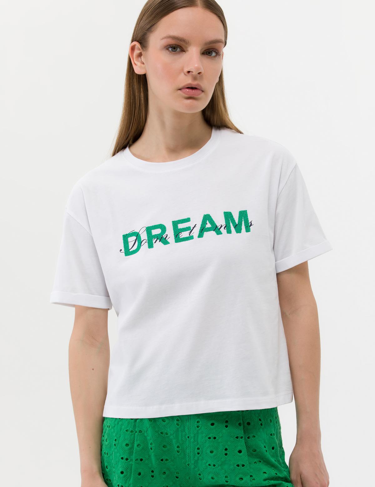 Beyaz Comfort Fit Tişört - 50269325001