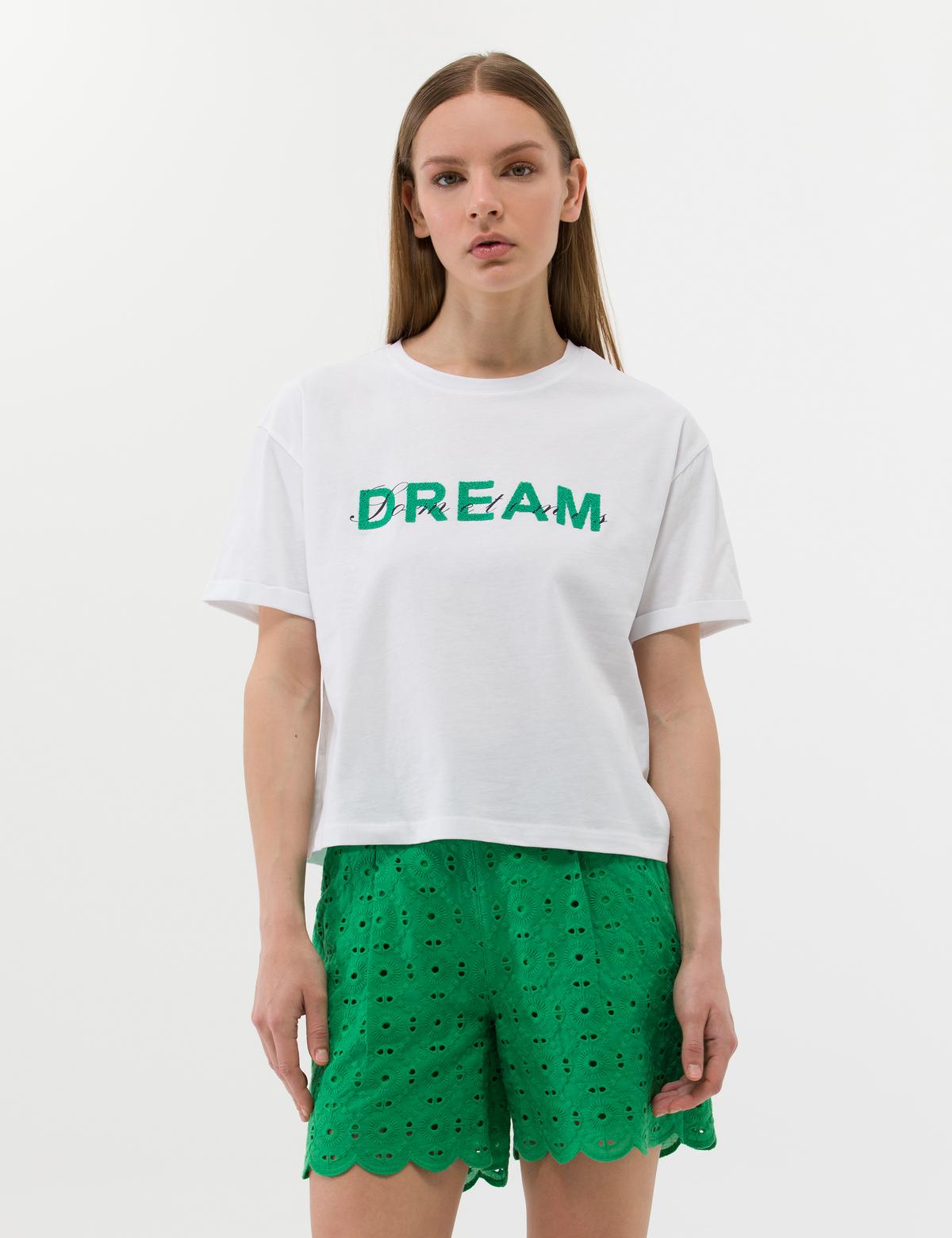 Beyaz Comfort Fit Tişört