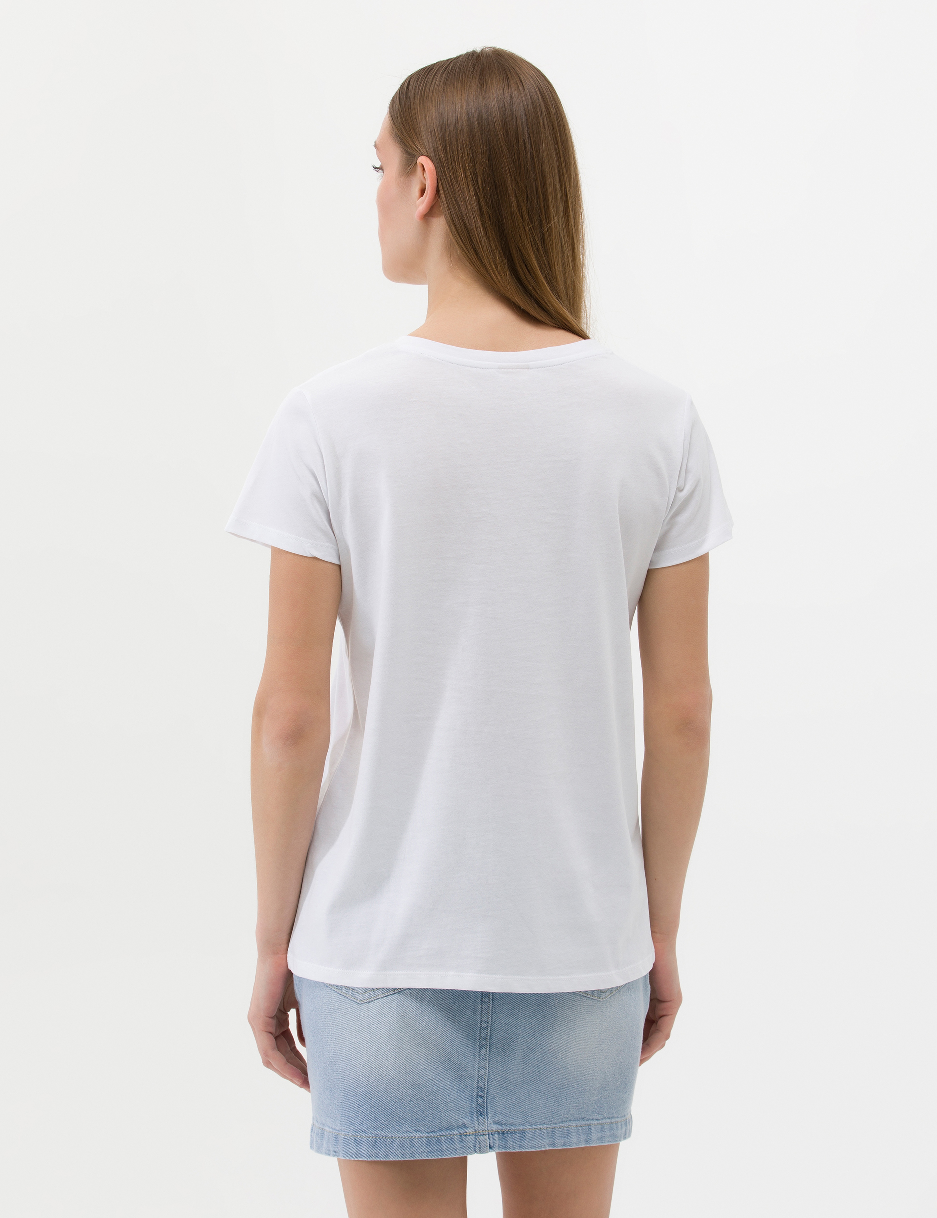 Beyaz Comfort Fit Tişört - Image 5