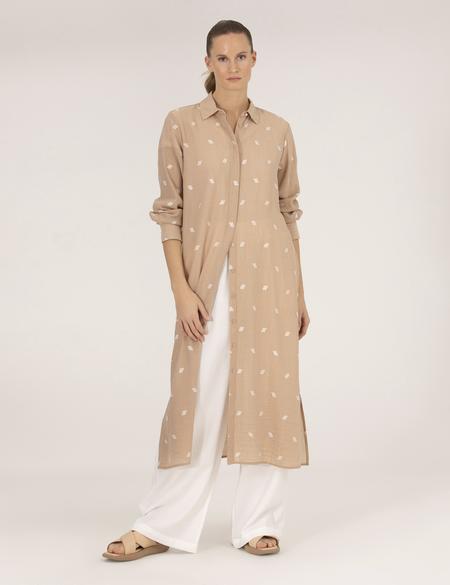 Bej Comfort Fit Gömlek Elbise - 50269309002