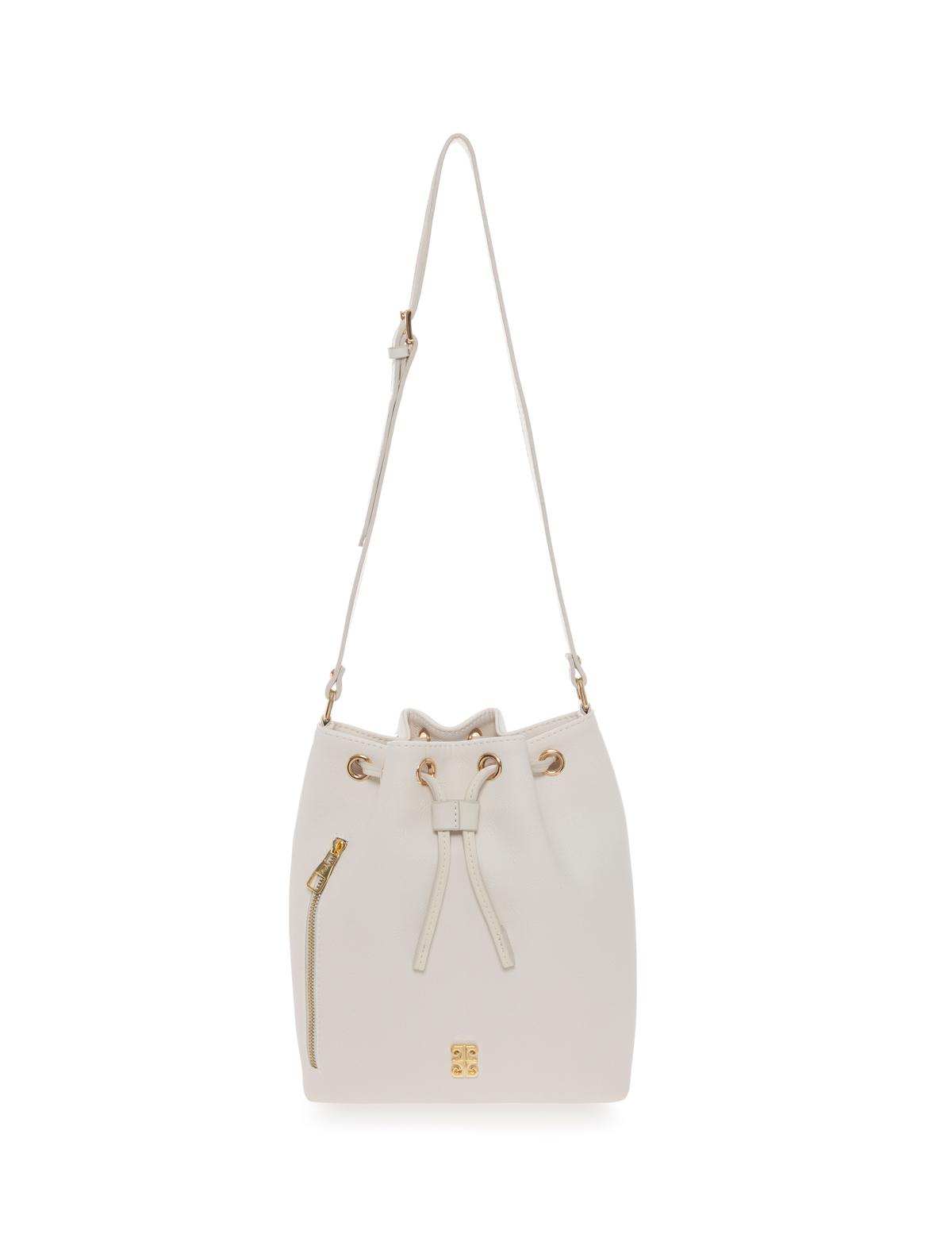 Beyaz Büzgülü Çanta - 50279336002