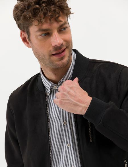 Siyah Deri Ceket - 50275754001