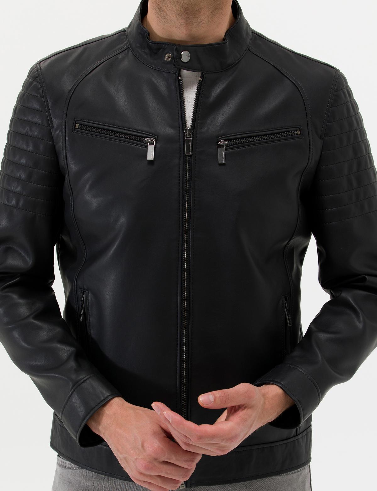 Siyah Deri Ceket - 50275755001