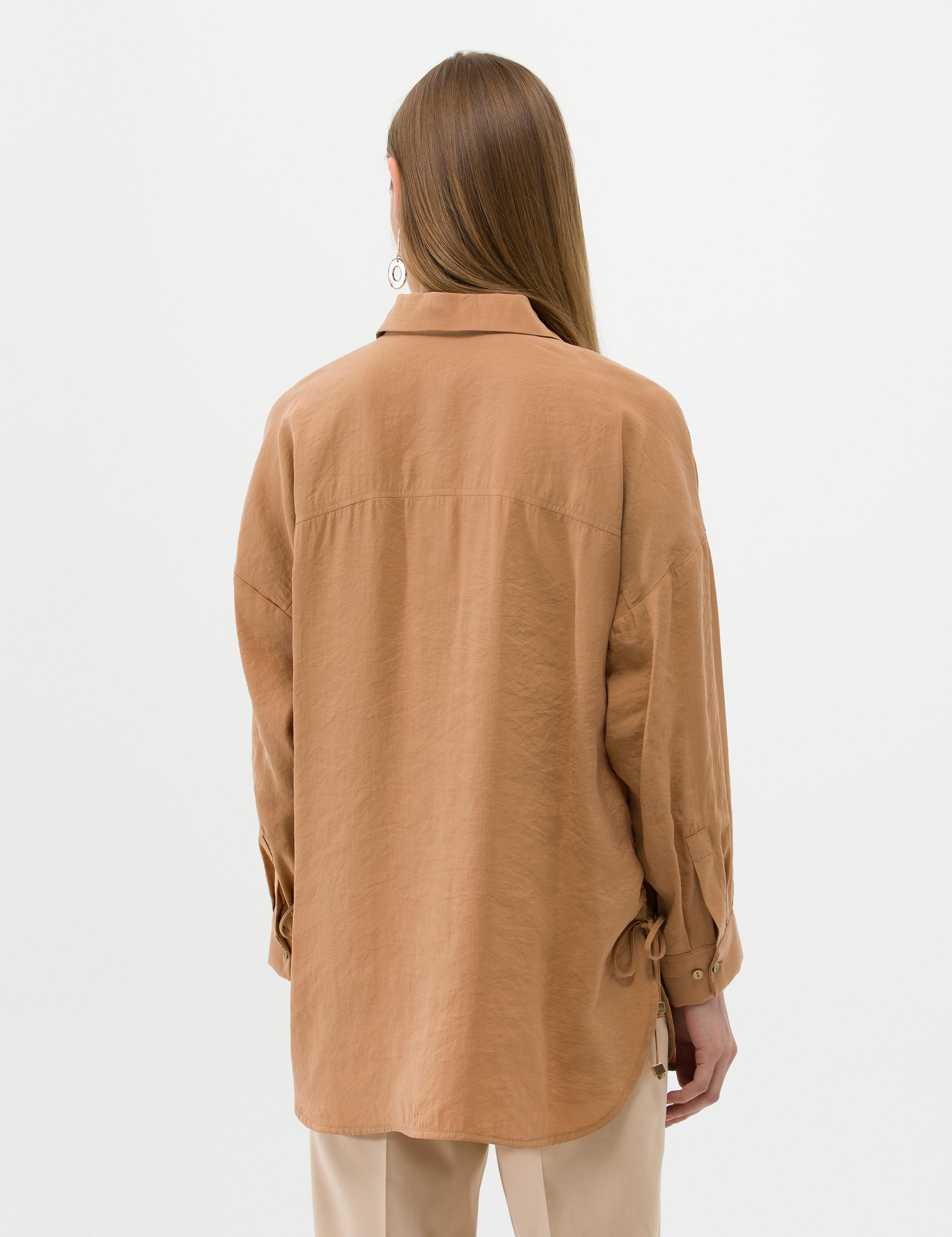 Taba Oversize Uzun Kollu Gömlek