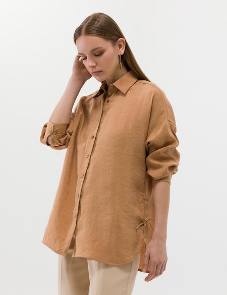 Taba Oversize Uzun Kollu Gömlek - 50262537016