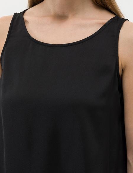 Siyah Regular Fit Kolsuz Bluz - 50262567051