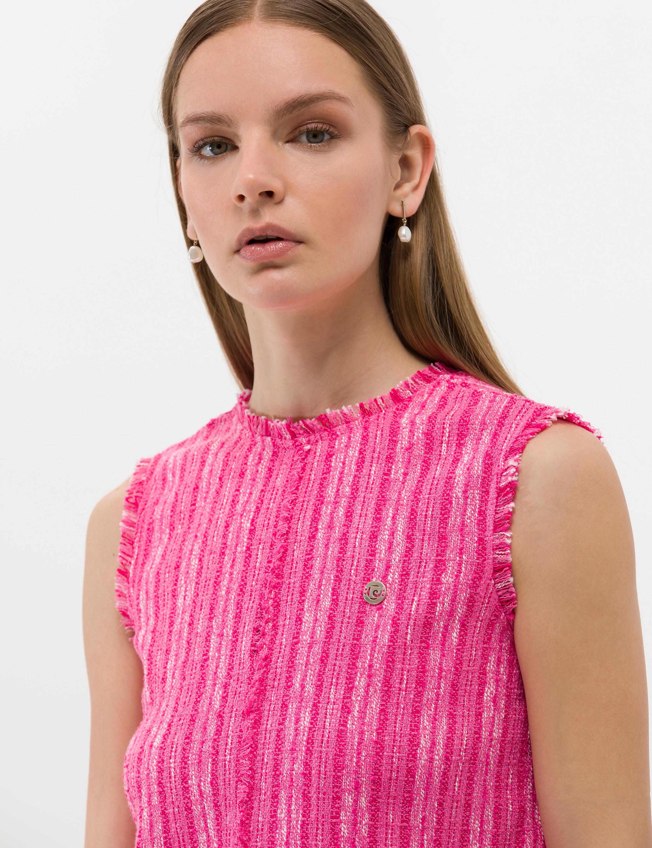 Fuşya A Kesim Dokuma Elbise