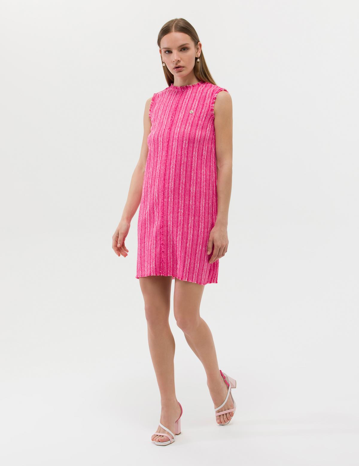 Fuşya A Kesim Dokuma Elbise - 50262629002