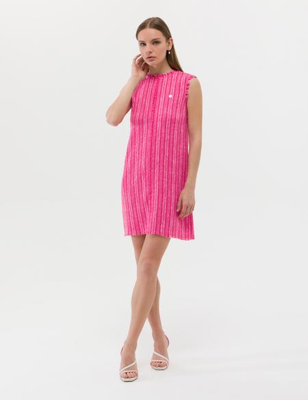 Fuşya A Kesim Dokuma Elbise - 50262629002