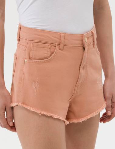 Camel Rahat Kesim Jean Bermuda Şort