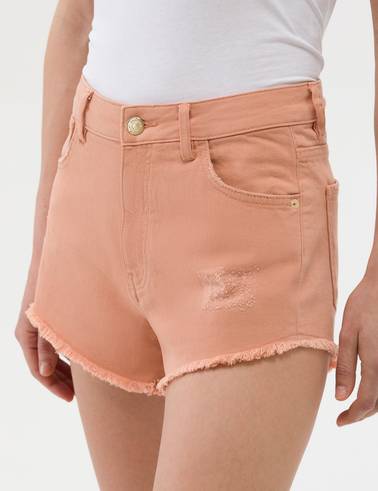 Camel Rahat Kesim Jean Bermuda Şort