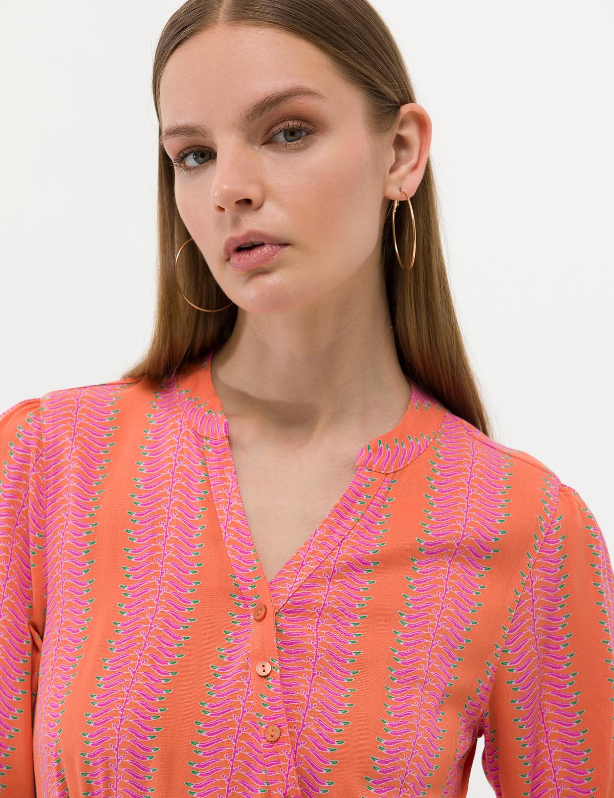 Turuncu Regular Fit Dokuma Elbise - 50262951027