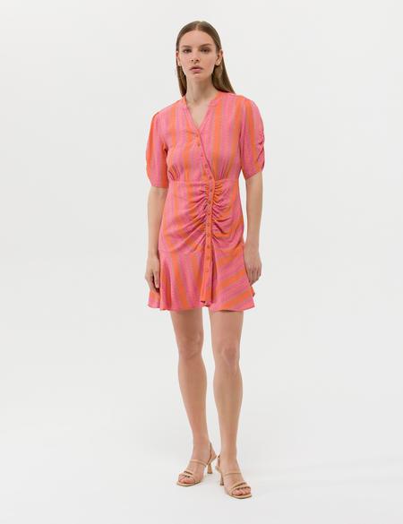 Turuncu Regular Fit Dokuma Elbise - 50262951027