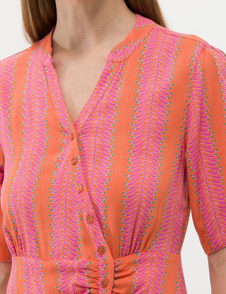 Turuncu Regular Fit Dokuma Elbise - 50262951027