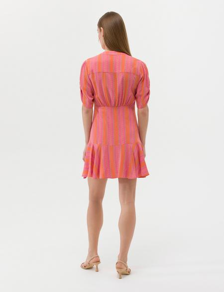 Turuncu Regular Fit Dokuma Elbise - 50262951027