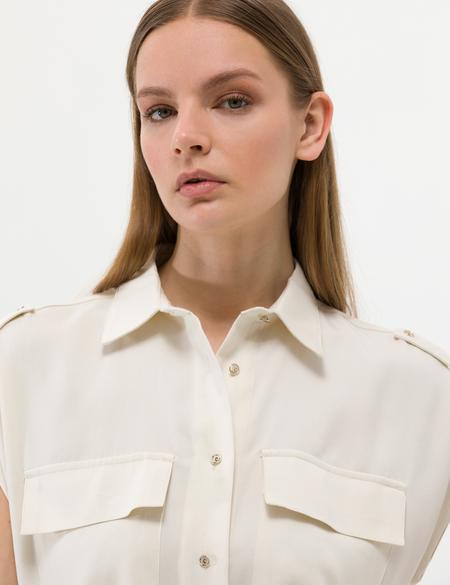 Krem Kuşak Detaylı Volanlı Elbise - 50262964001