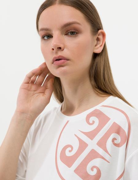 Ekru Comfort Fit Tişört - 50263377003