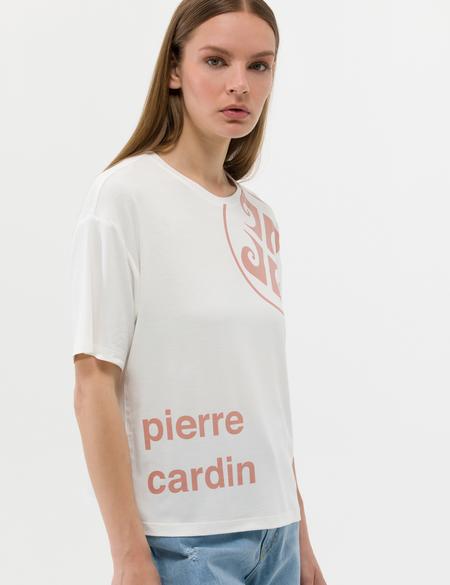 Ekru Comfort Fit Tişört - 50263377003