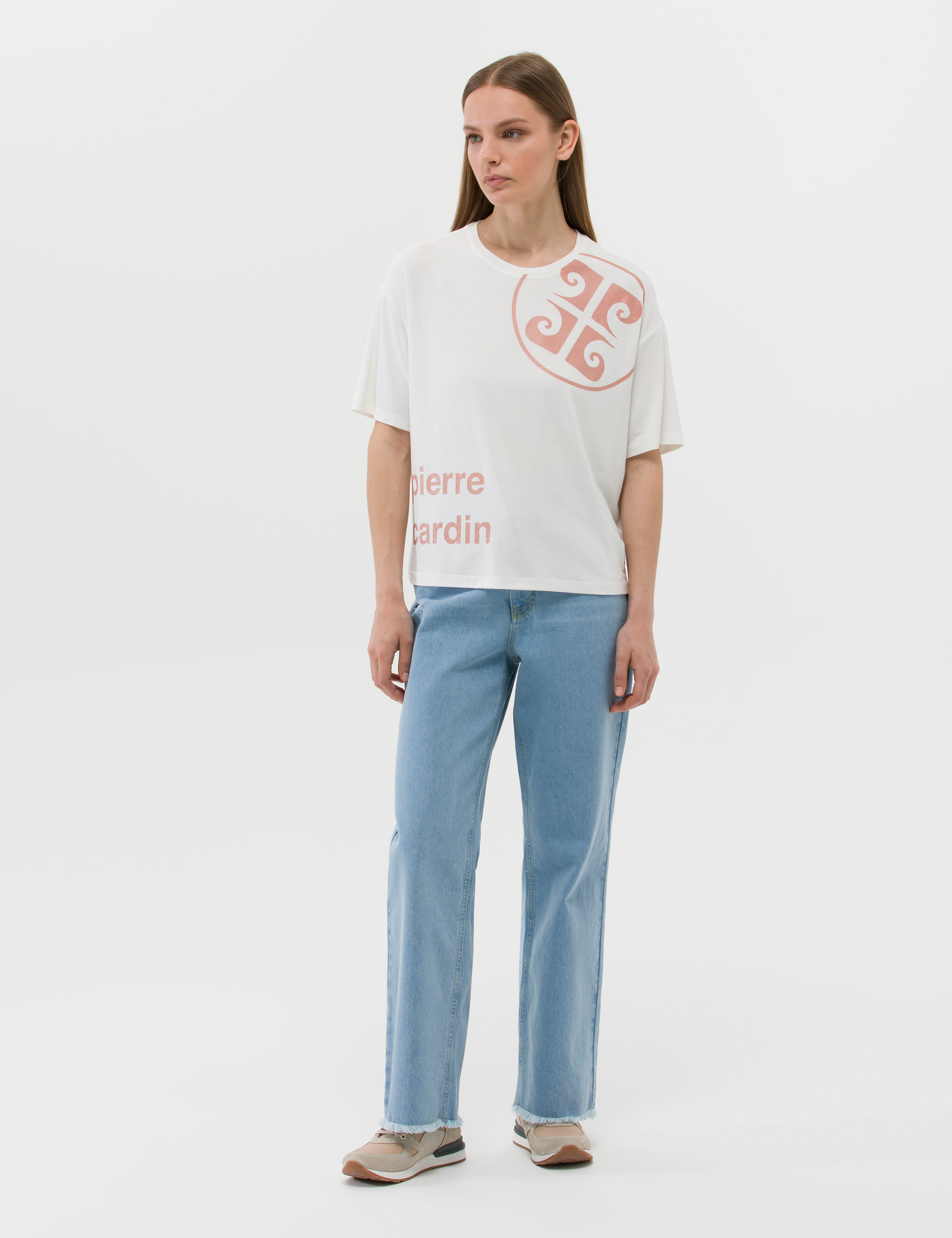 Pierre Cardin Ekru Comfort Fit Tişört görsel 4