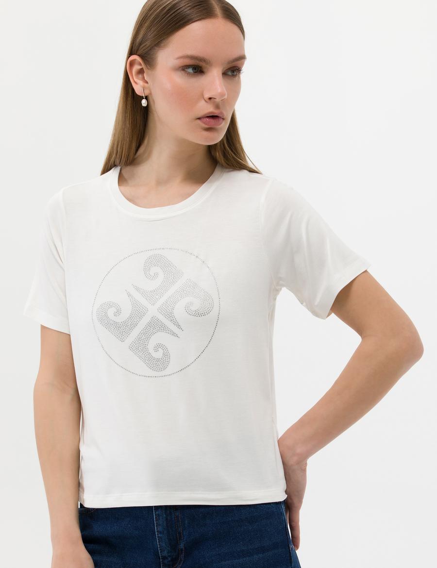 Ekru Comfort Fit Tişört