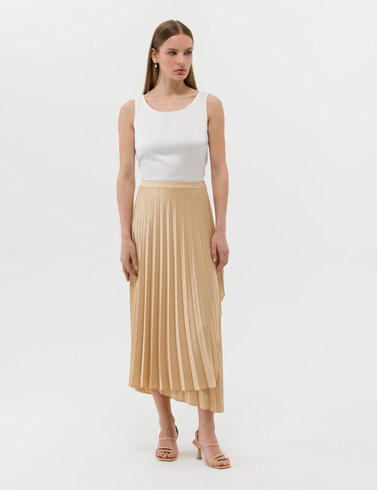 Bej Dokuma Etek - 50268502036