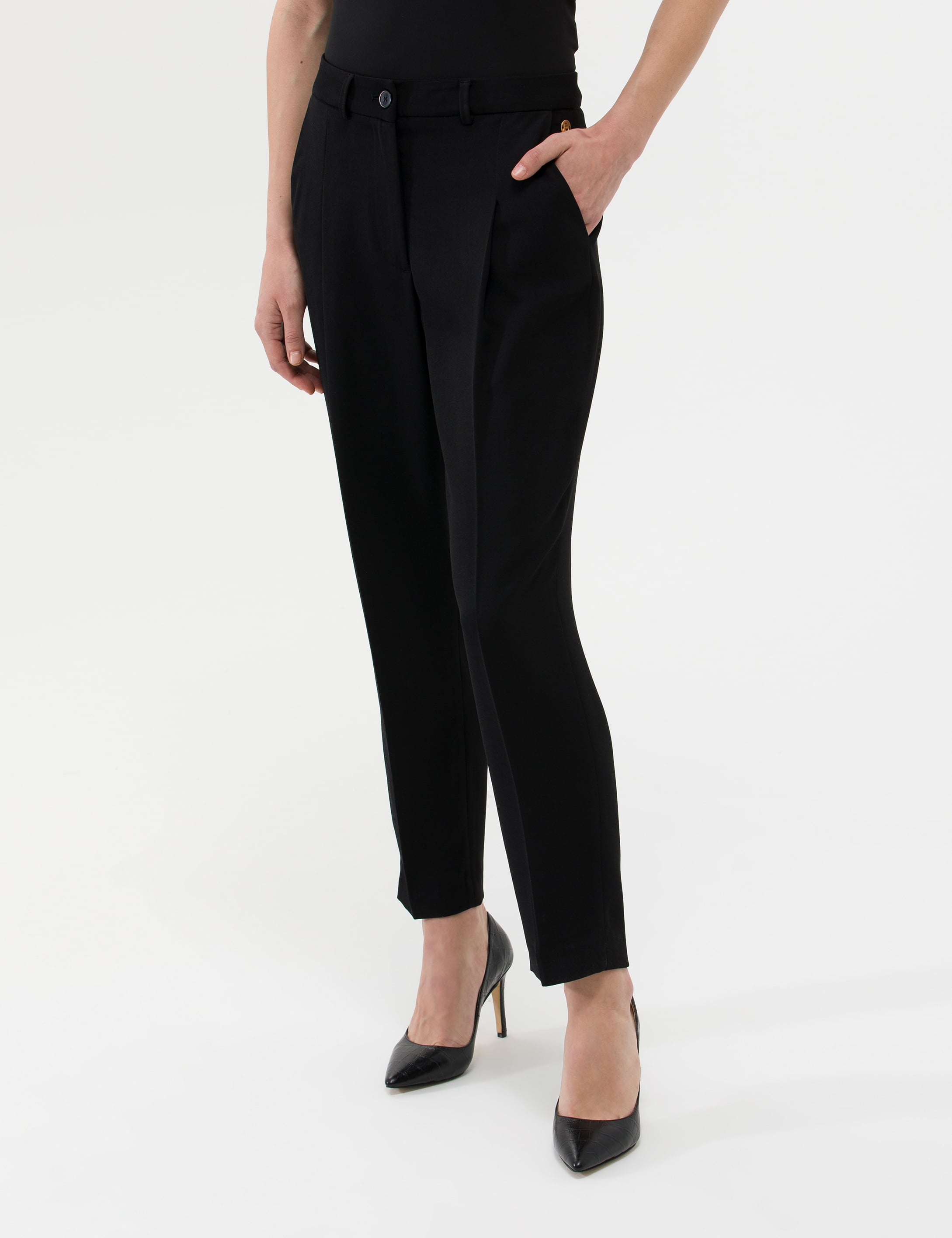 Pierre Cardin Siyah Kumaş Pantolon görsel 2