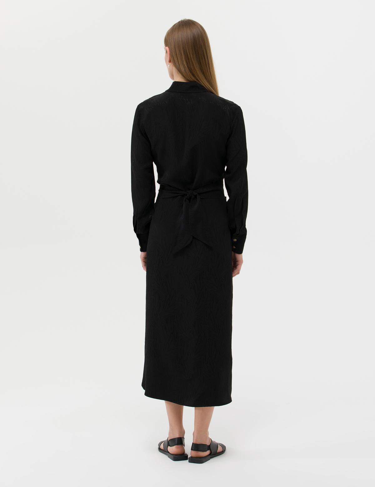 Siyah Uzunkollu Elbise - 50269308001