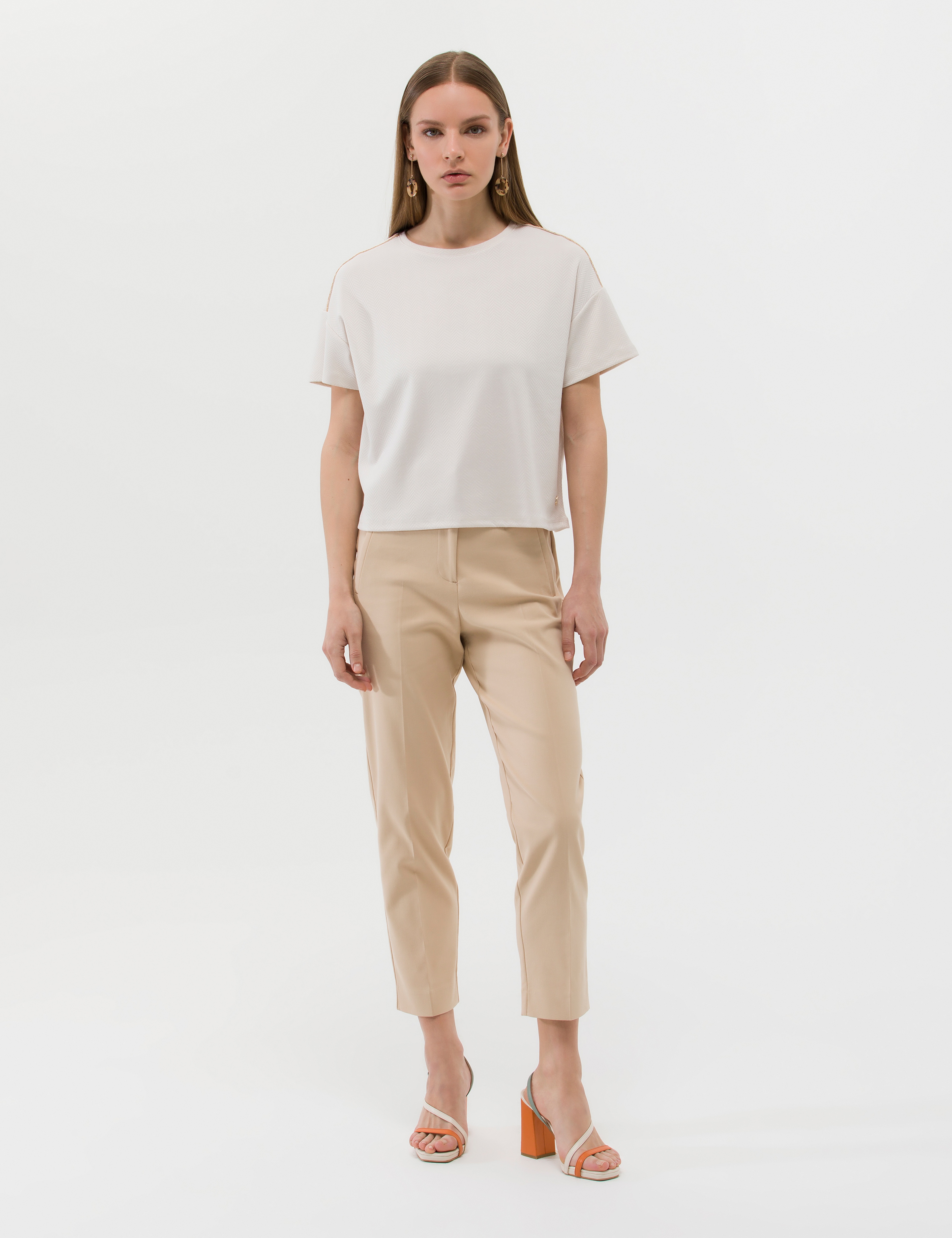 Bej Havuç Fit Kumaş Pantolon - Image 3