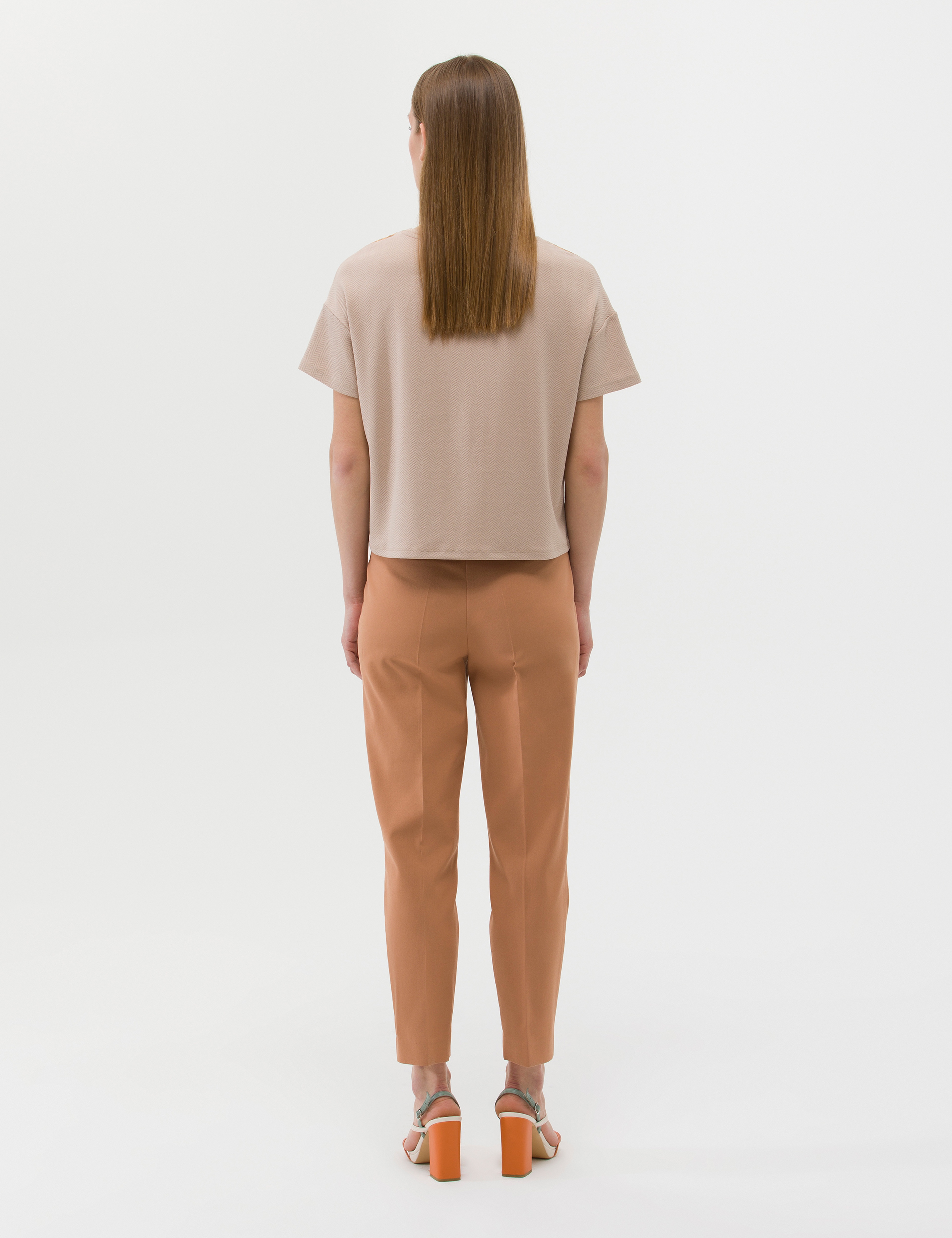 Kahverengi Havuç Fit Kumaş Pantolon - Image 4