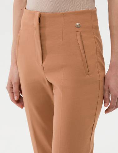 Kahverengi Havuç Fit Kumaş Pantolon