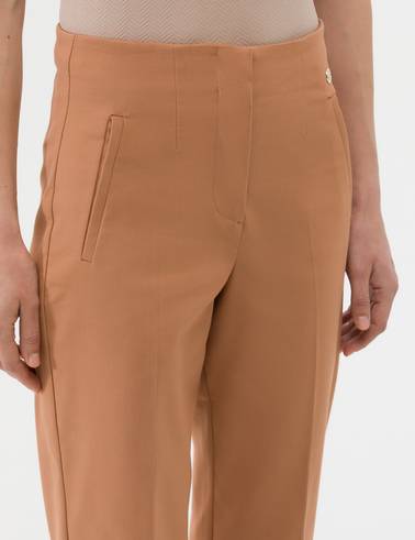 Kahverengi Havuç Fit Kumaş Pantolon