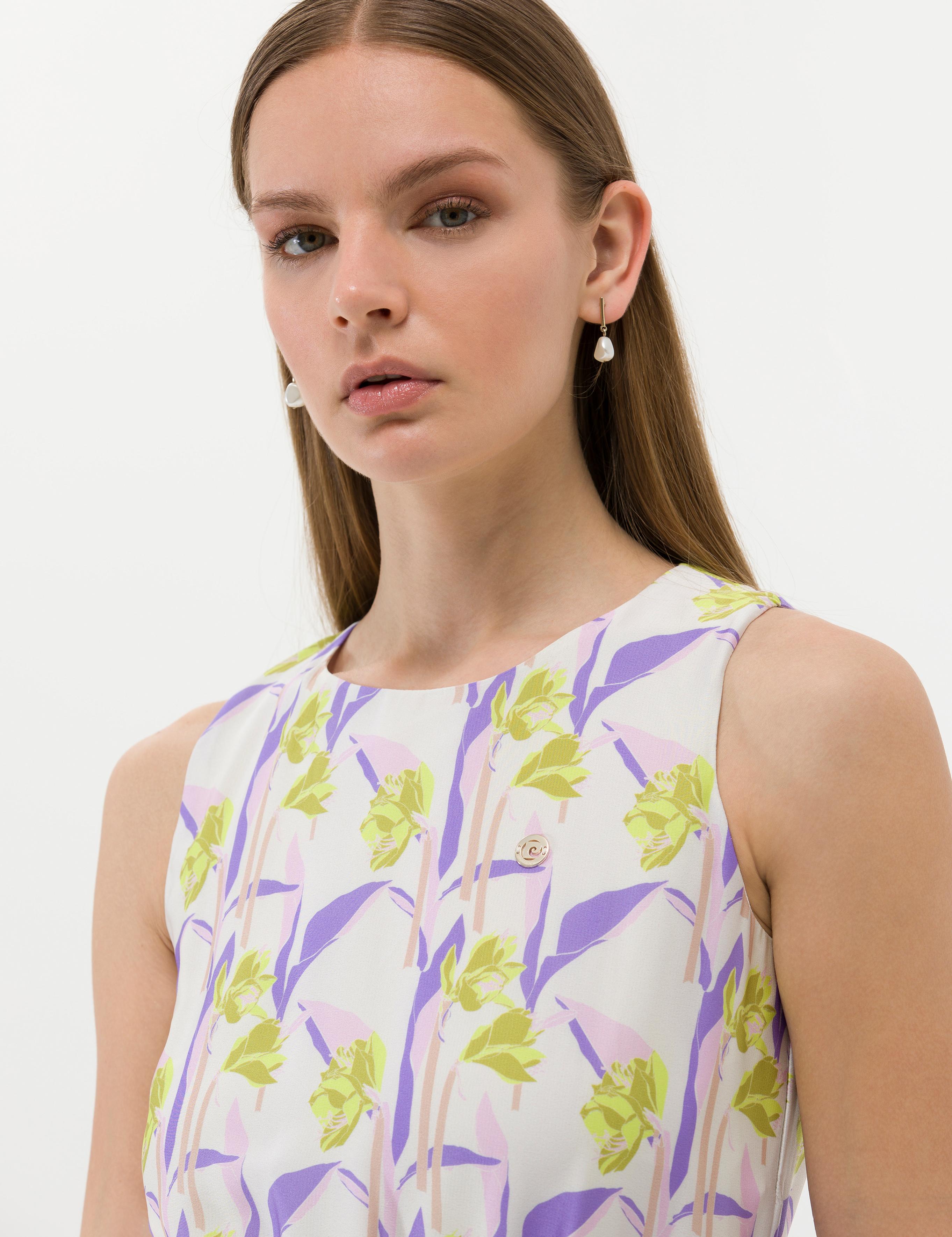 Yeşil Kuşak Detaylı Pileli Midi Elbise