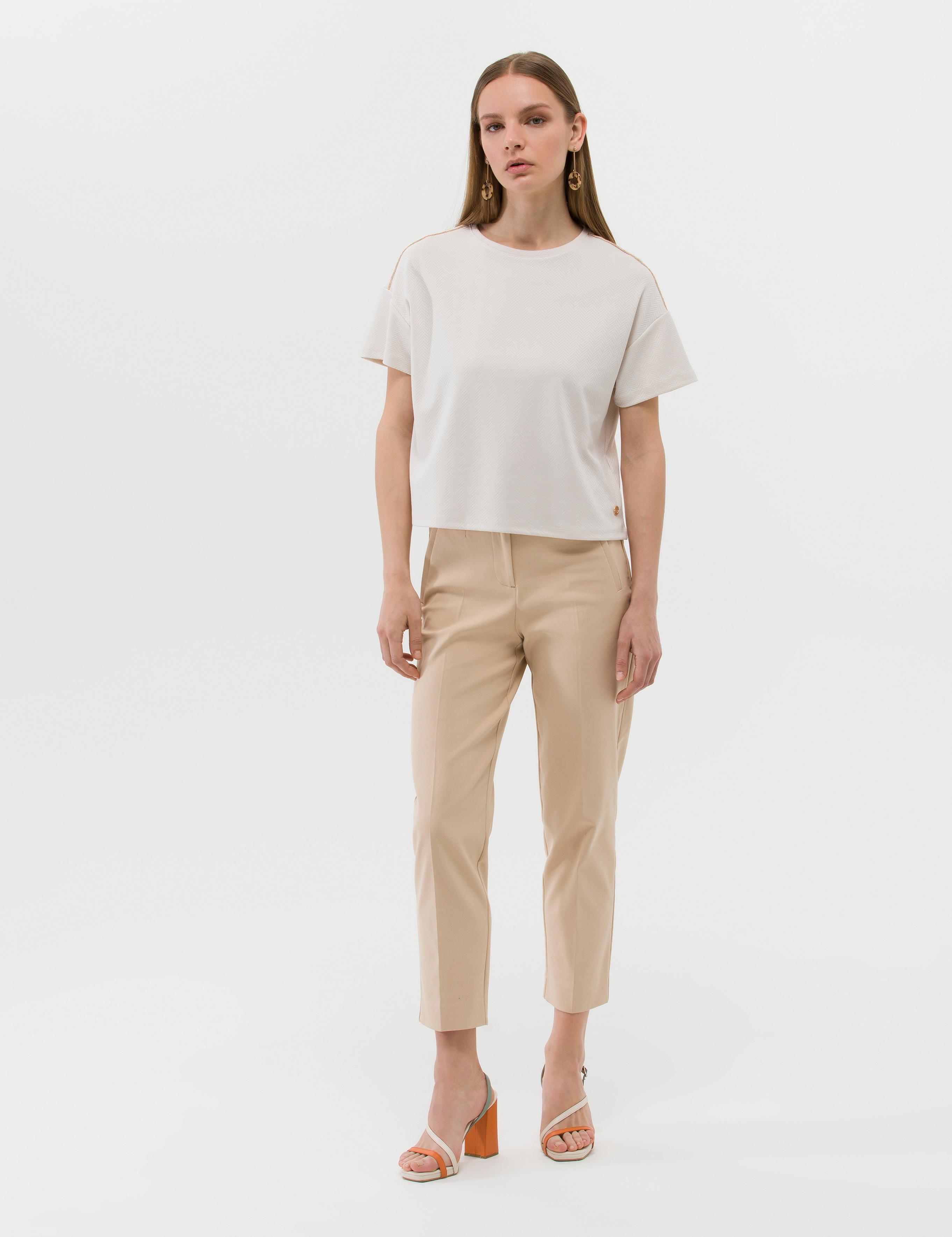 Krem Regular Fit Tişört