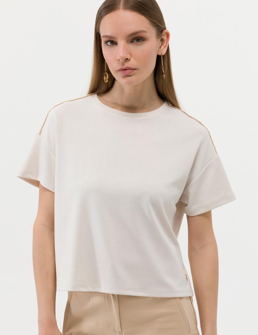 Krem Regular Fit Tişört