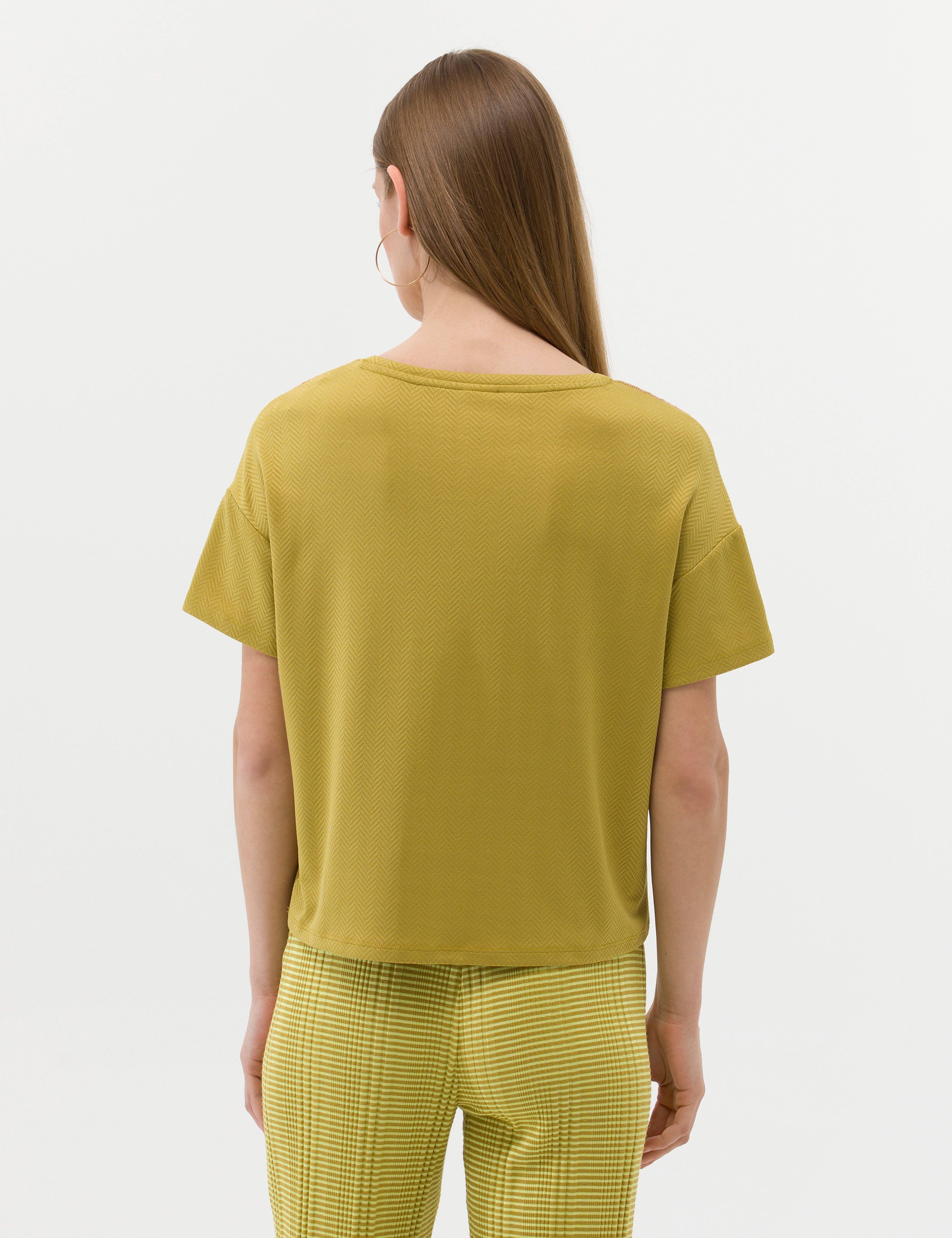 Yeşil Regular Fit Tişört - Image 5