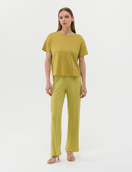 Yeşil Regular Fit Tişört - 50269359027