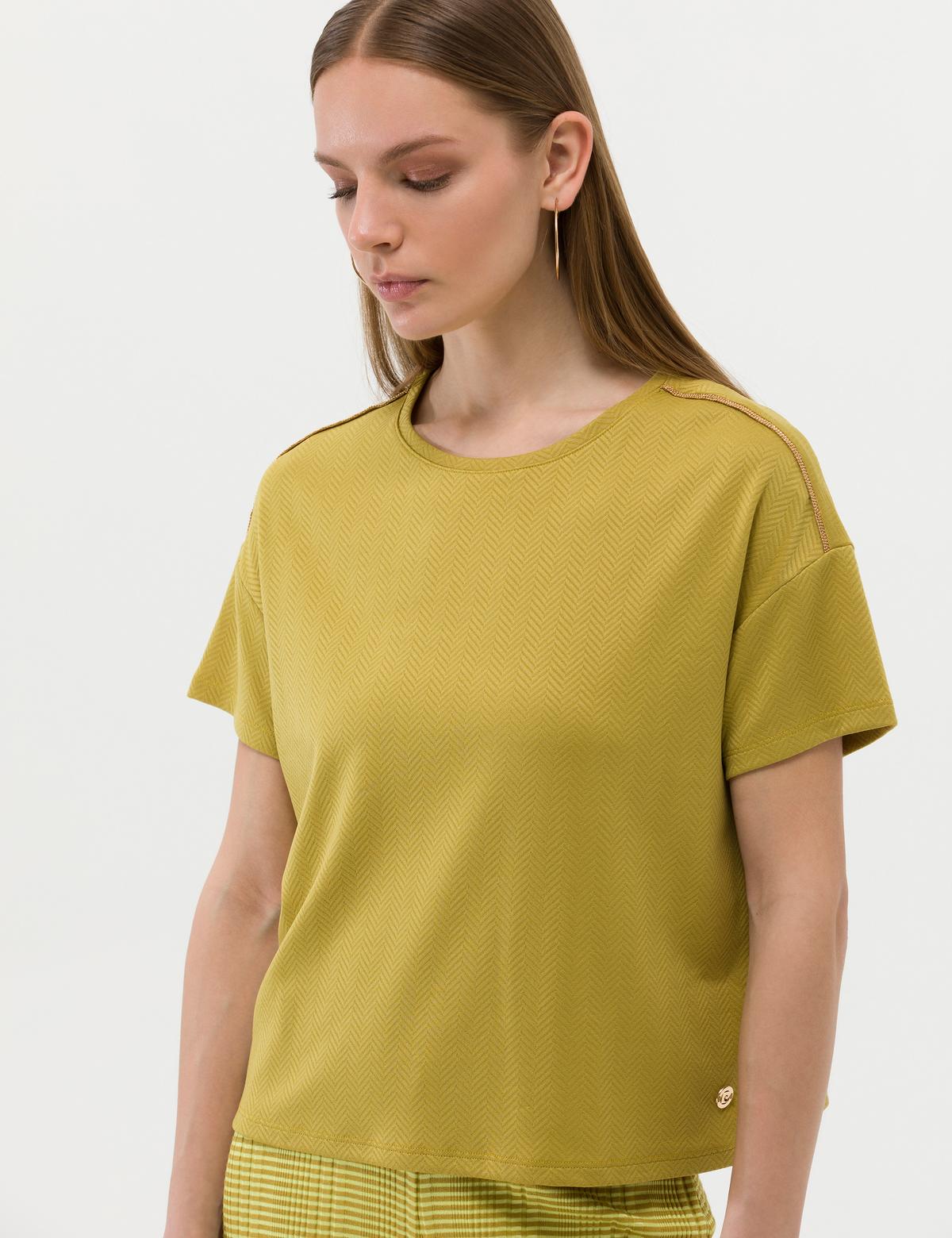 Yeşil Regular Fit Tişört - 50269359027