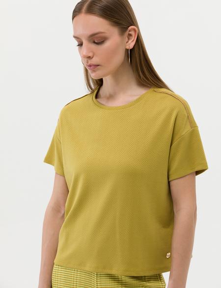 Yeşil Regular Fit Tişört - 50269359027