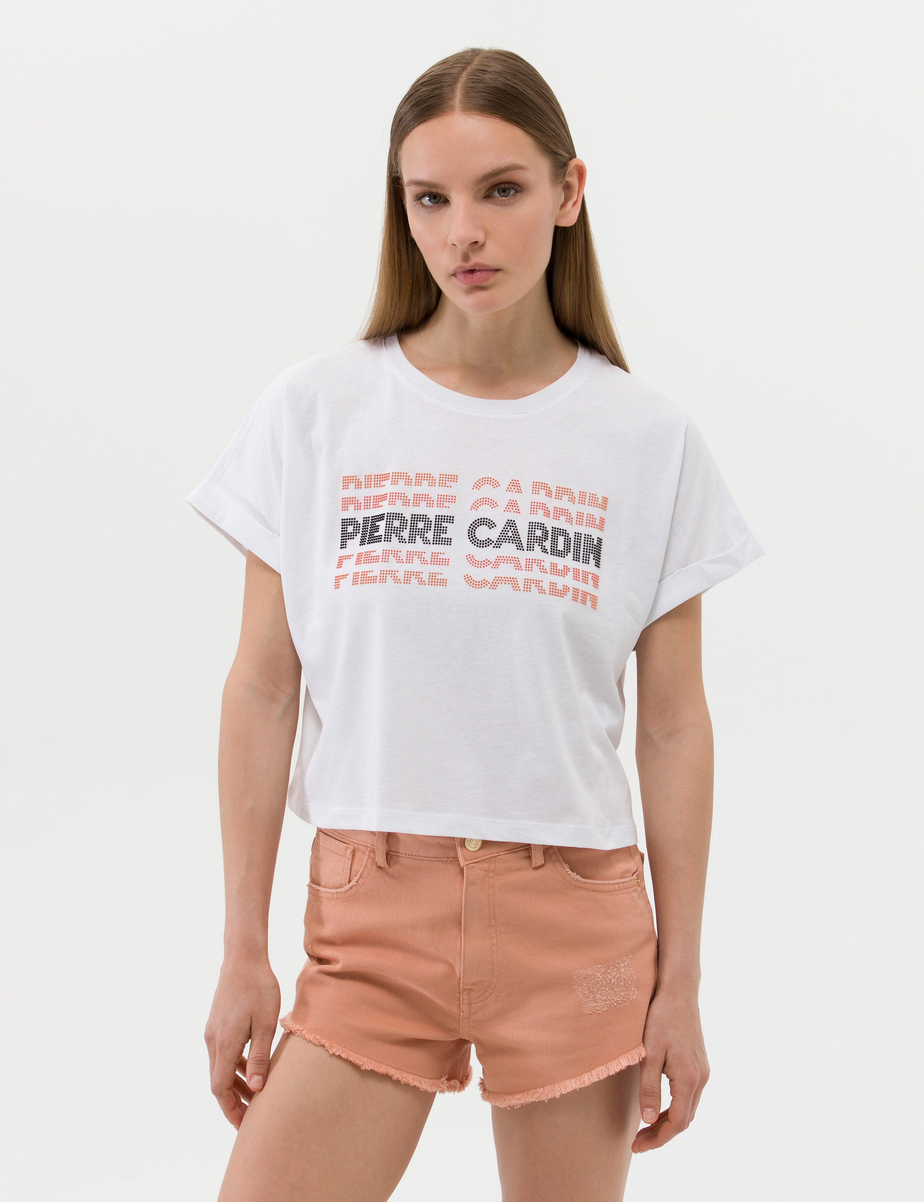 Beyaz Comfort Fit Tişört - Image 1