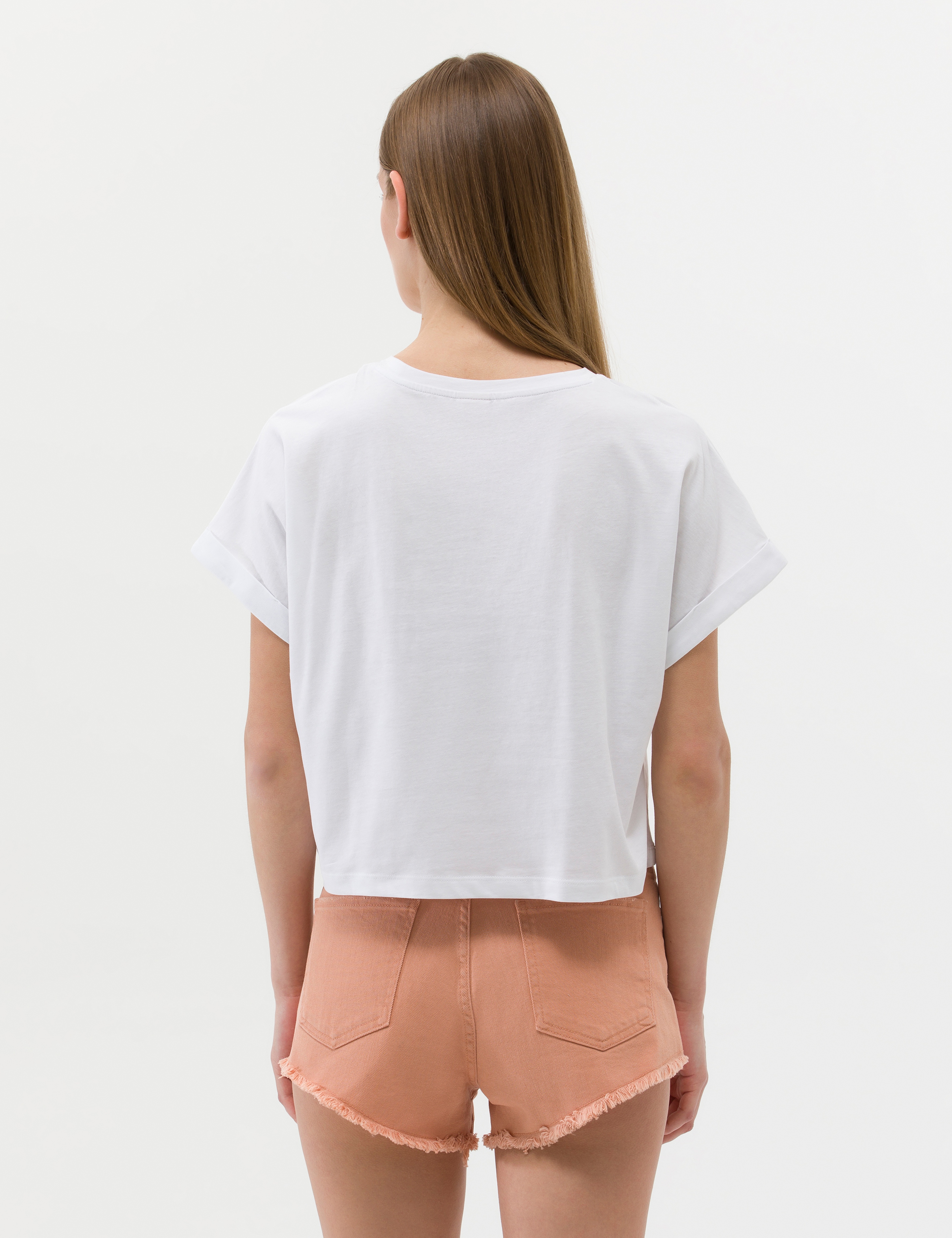 Beyaz Comfort Fit Tişört - Image 5