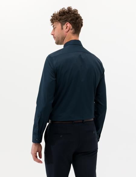 Lacivert Slim Fit Uzun Kollu Basic Gömlek - 50243306017
