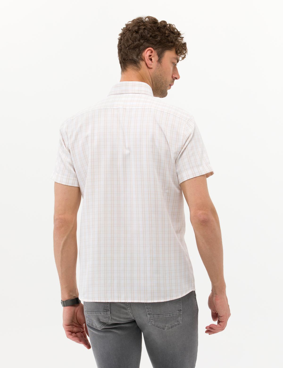 Bej Regular Fit Kısa Kollu Gömlek - 50266589033