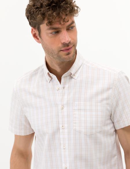 Bej Regular Fit Kısa Kollu Gömlek - 50266589033