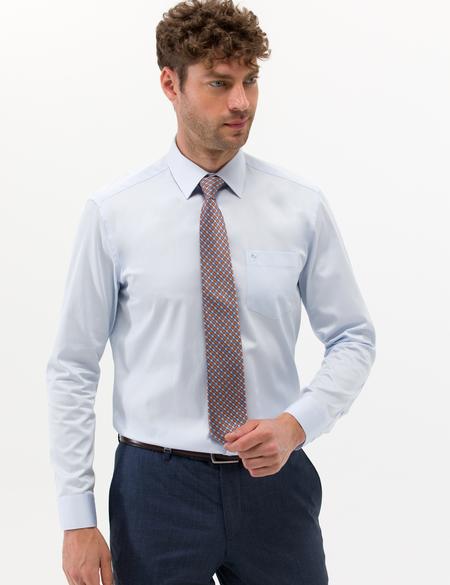 Açık Mavi Parlak Saten Regular Fit Uzun Kollu Basic Gömlek - 50268202009